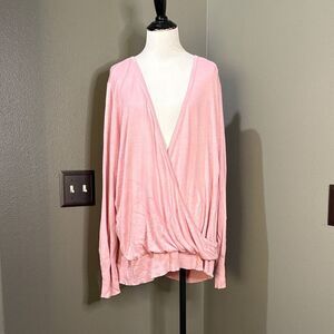 Torrid Pink Wrap Tunic Top